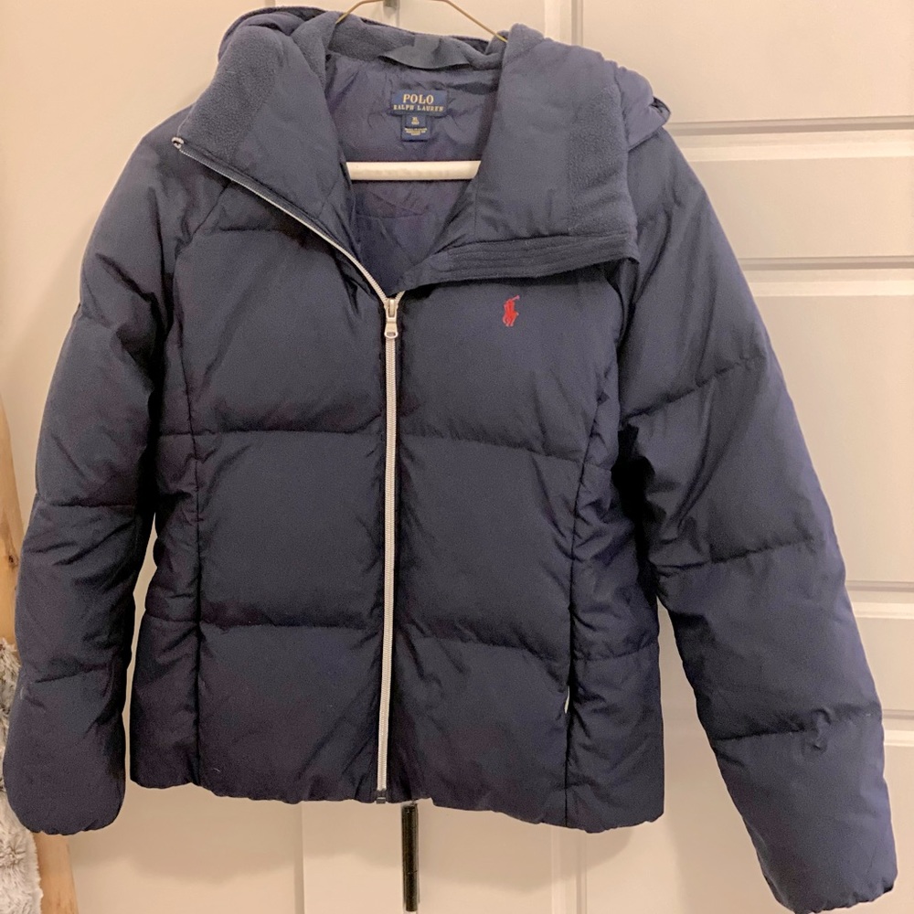 Polo Ralph Lauren Navy Puffer Coat- Size 16